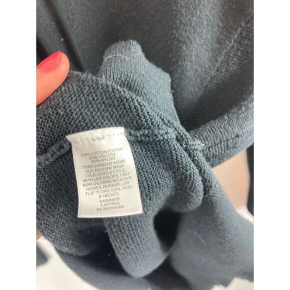 Trouve Notched V Neck Sweater Black Size XS - Picture 4 of 5